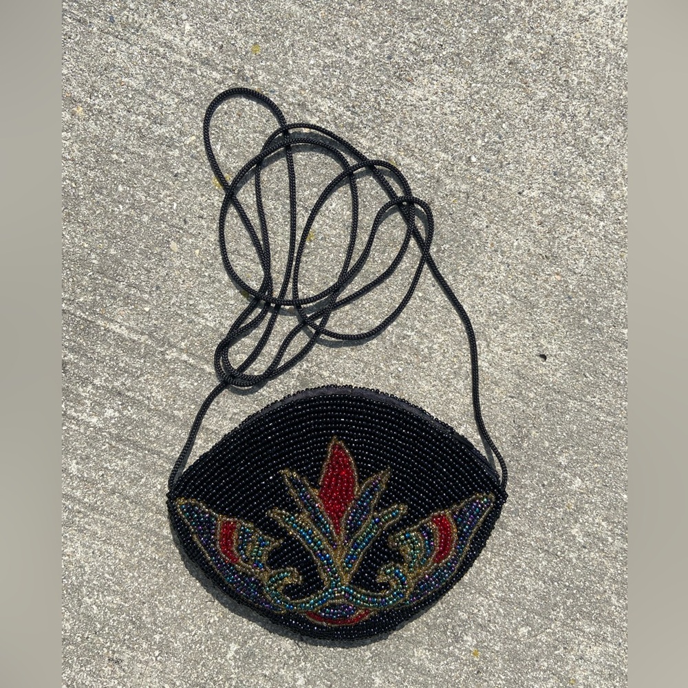 Beaded Black Evening Bag